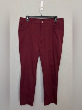Peter Millar | Eb66 Performance 5 Pocket Pants | Bordeaux | Waist 38” Inseam 32”